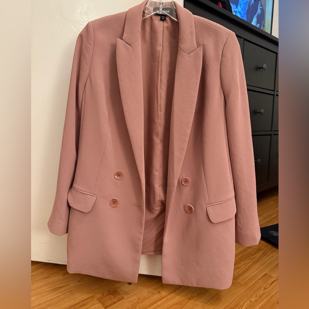 Express Women's Pink Blazer Coat